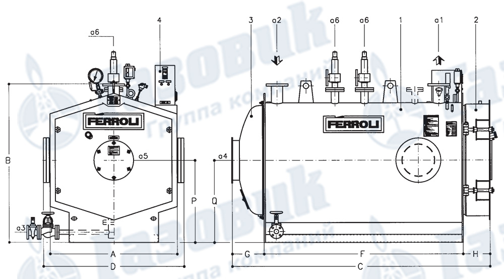Котел перегретой воды Ferroli Prex ASH
