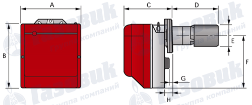 Габаритные размеры Riello GULLIVER BGD