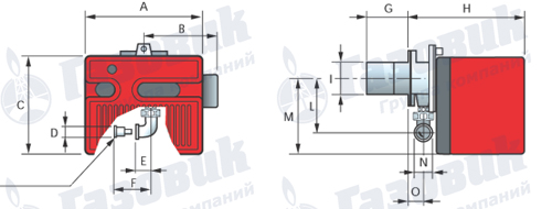 Габаритные размеры Riello 40 FSD 