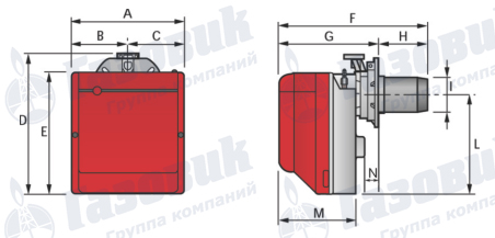 Габаритные размеры GAS 8-9-10P/M