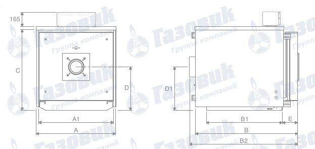 Размеры RIELLO RTQ